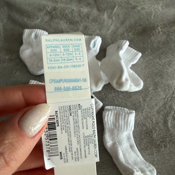 Polo by Ralph Lauren kid's White Socks - Picture 8 of 8